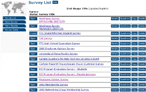 Design your Survey List